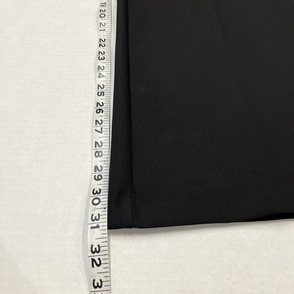 Rachel Zoe Pants Women 6 Black Hi Rise Flare Leg Jersey Knit Pearl Button Detail - Picture 5 of 12